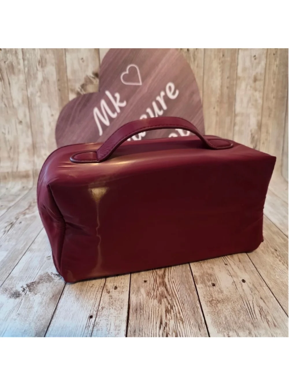 Gucci Burgundy Beauty Cosmetic Bag NWOT